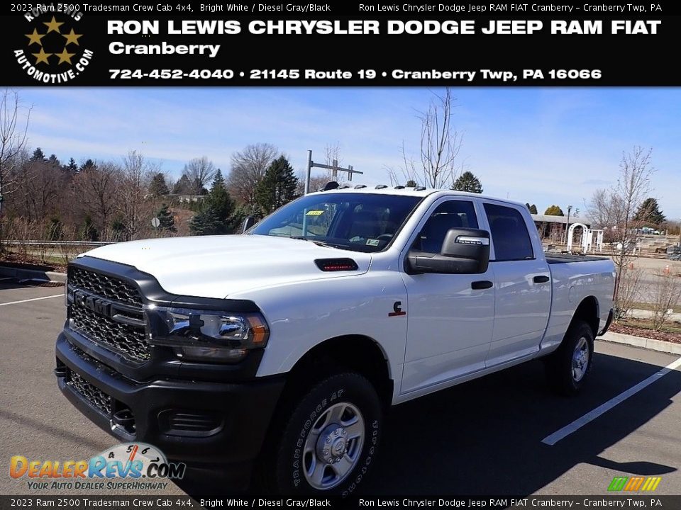 2023 Ram 2500 Tradesman Crew Cab 4x4 Bright White / Diesel Gray/Black Photo #1