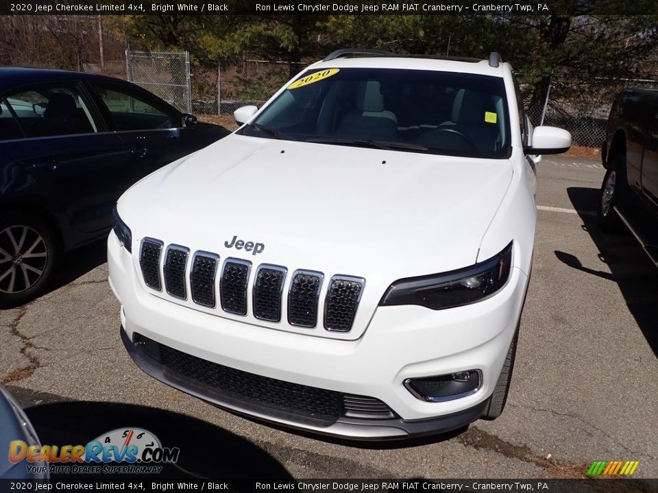 2020 Jeep Cherokee Limited 4x4 Bright White / Black Photo #2