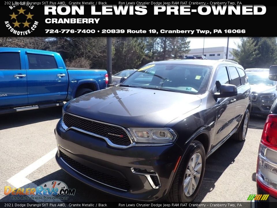 2021 Dodge Durango SXT Plus AWD Granite Metallic / Black Photo #1