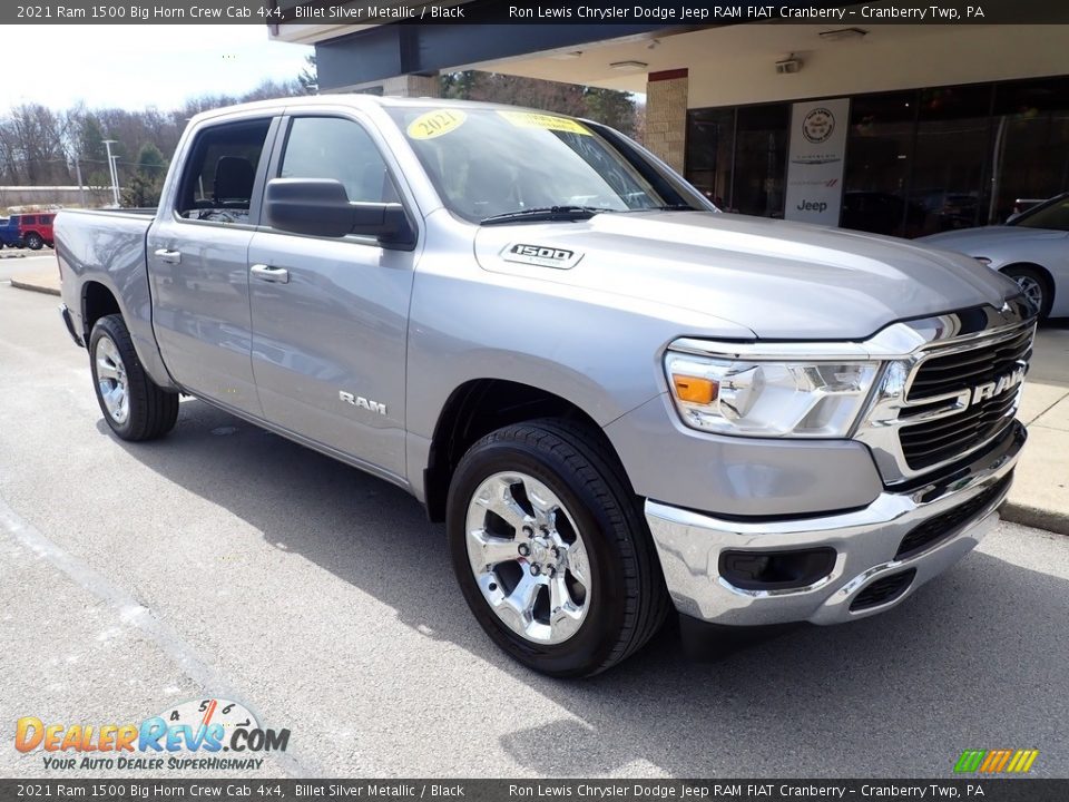 2021 Ram 1500 Big Horn Crew Cab 4x4 Billet Silver Metallic / Black Photo #2