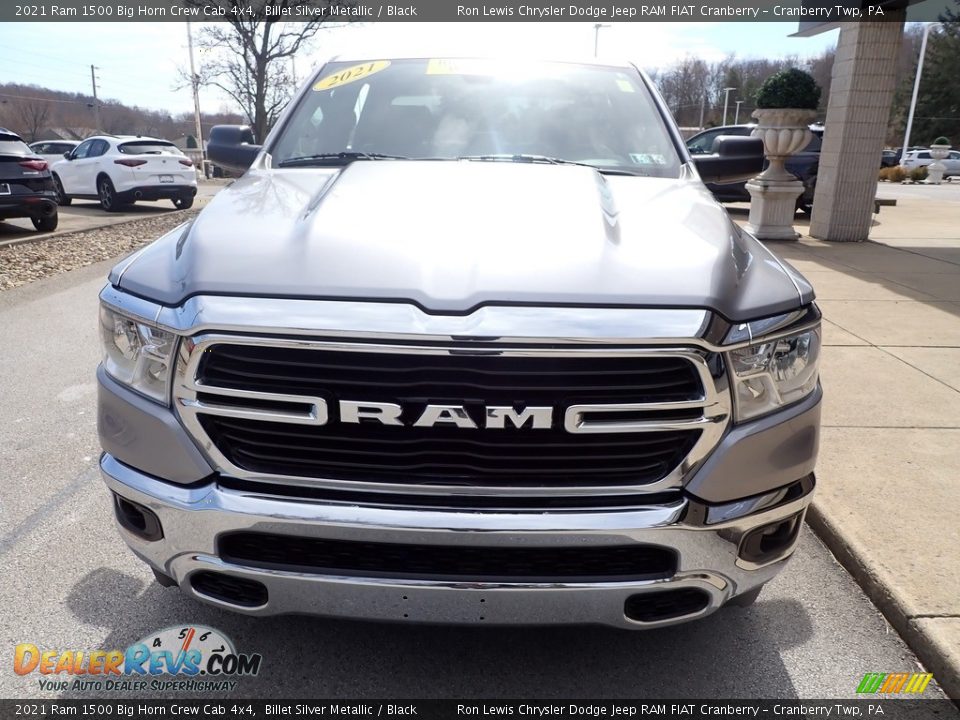 2021 Ram 1500 Big Horn Crew Cab 4x4 Billet Silver Metallic / Black Photo #3