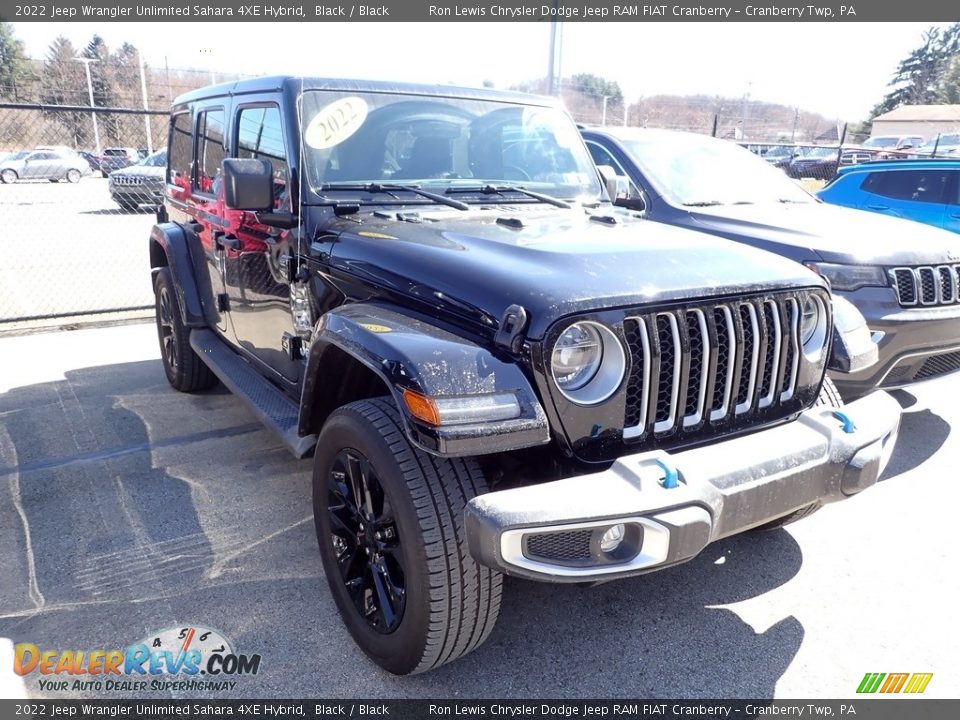 2022 Jeep Wrangler Unlimited Sahara 4XE Hybrid Black / Black Photo #3