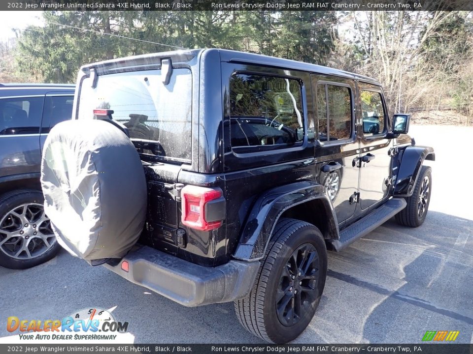 2022 Jeep Wrangler Unlimited Sahara 4XE Hybrid Black / Black Photo #4