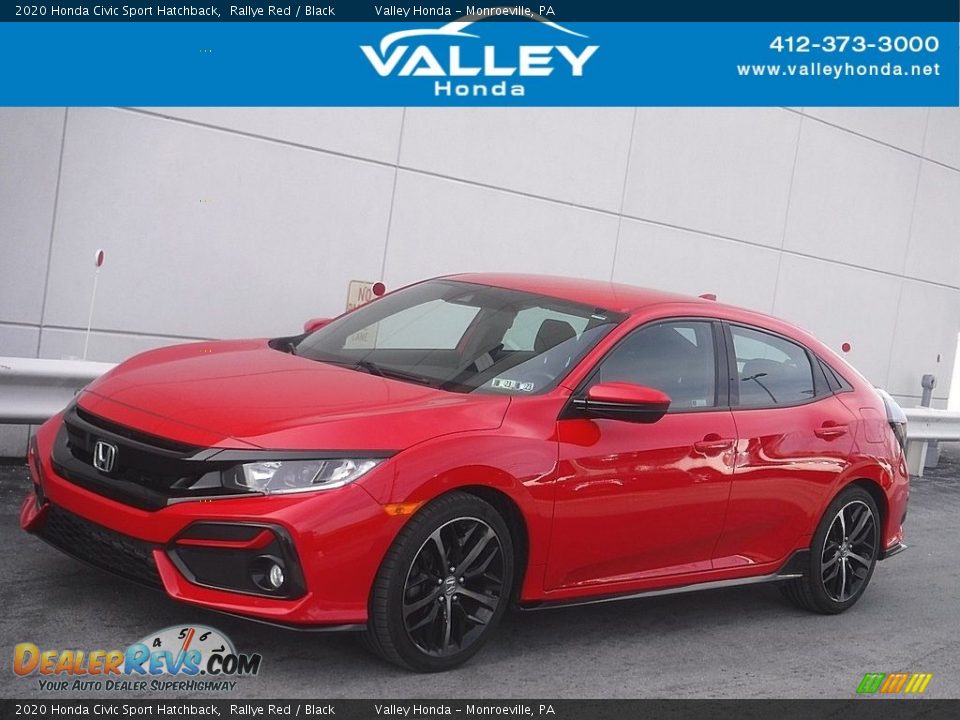 2020 Honda Civic Sport Hatchback Rallye Red / Black Photo #1