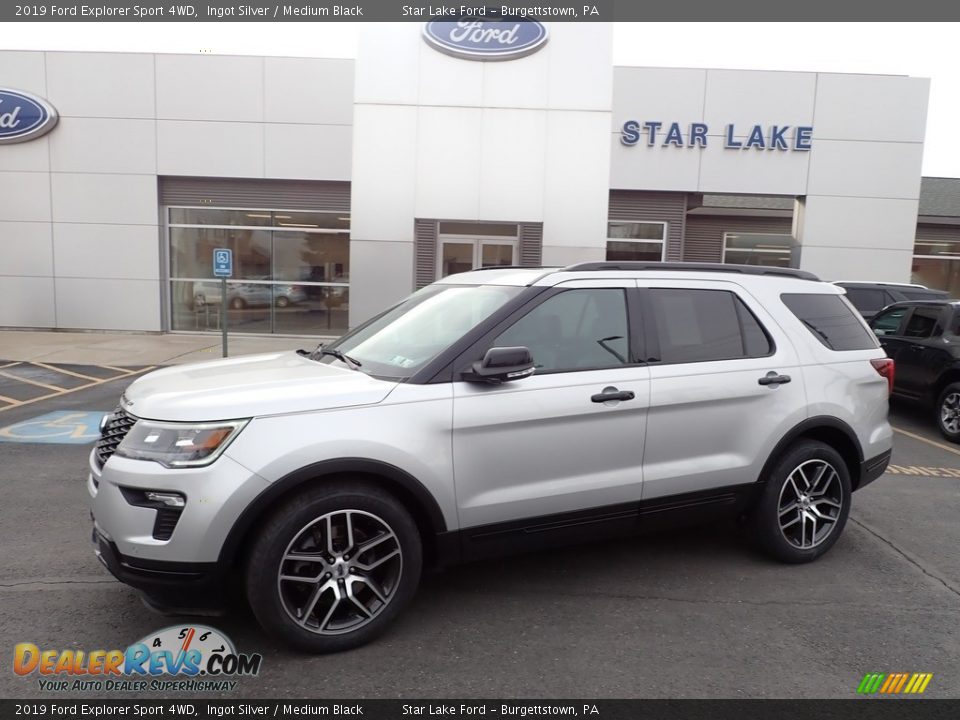 2019 Ford Explorer Sport 4WD Ingot Silver / Medium Black Photo #1