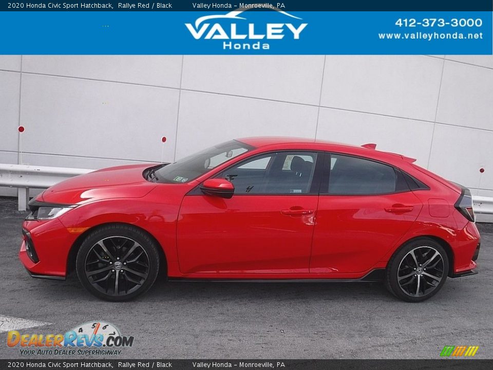 2020 Honda Civic Sport Hatchback Rallye Red / Black Photo #2