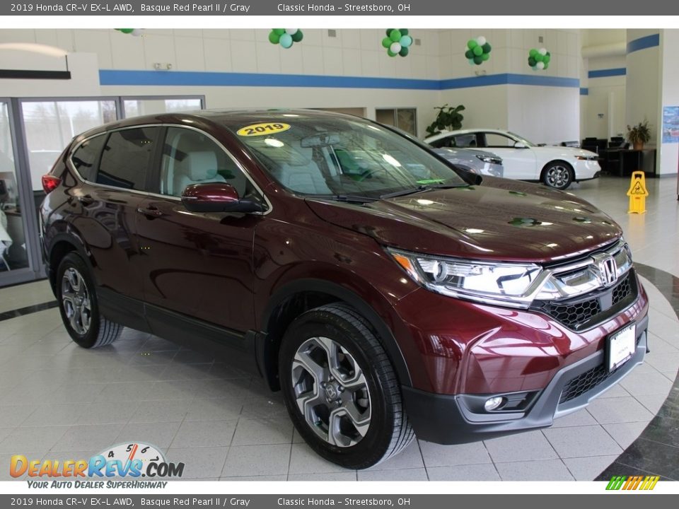 2019 Honda CR-V EX-L AWD Basque Red Pearl II / Gray Photo #3