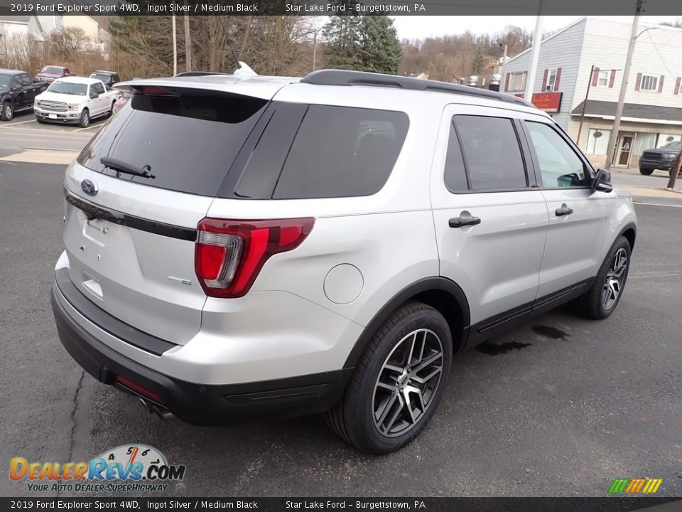 2019 Ford Explorer Sport 4WD Ingot Silver / Medium Black Photo #5