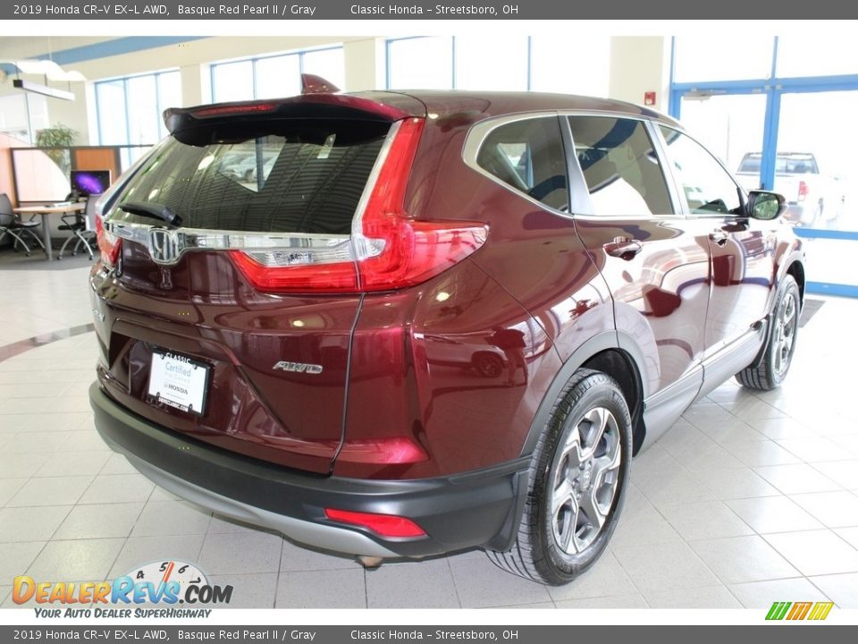 2019 Honda CR-V EX-L AWD Basque Red Pearl II / Gray Photo #7