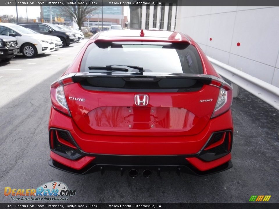 2020 Honda Civic Sport Hatchback Rallye Red / Black Photo #8