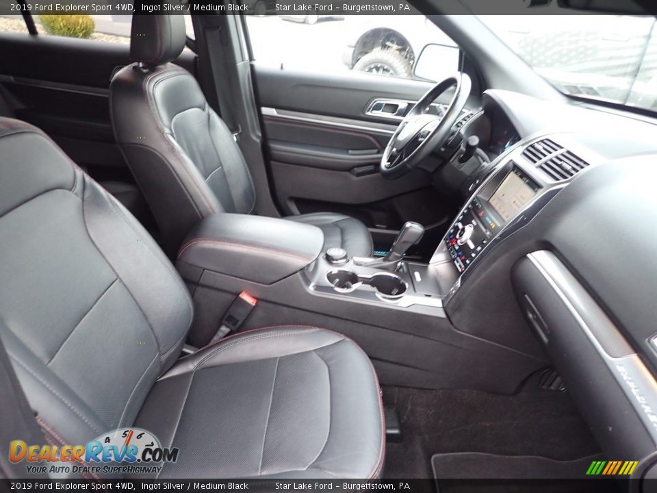 2019 Ford Explorer Sport 4WD Ingot Silver / Medium Black Photo #9