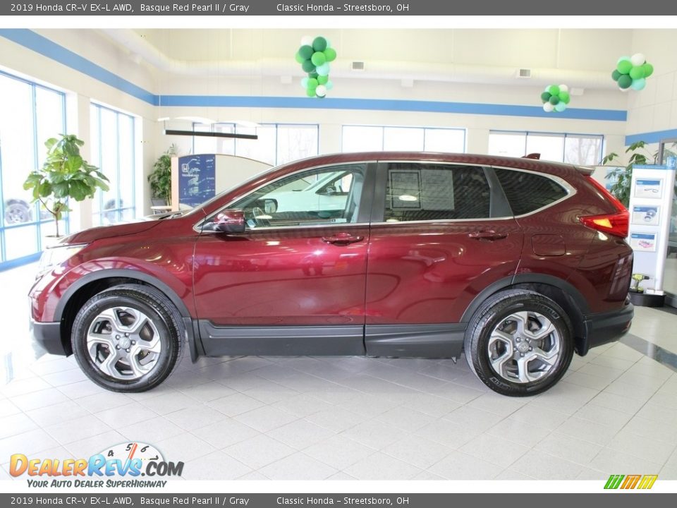2019 Honda CR-V EX-L AWD Basque Red Pearl II / Gray Photo #10