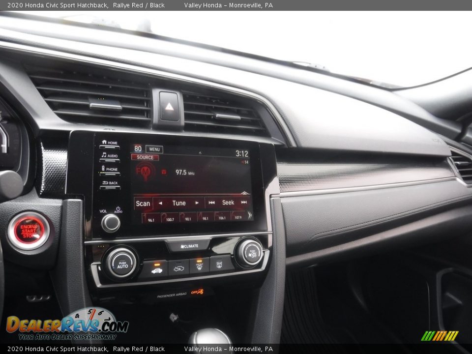 2020 Honda Civic Sport Hatchback Rallye Red / Black Photo #13