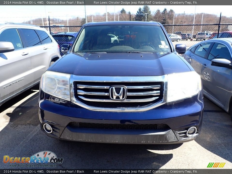 2014 Honda Pilot EX-L 4WD Obsidian Blue Pearl / Black Photo #2