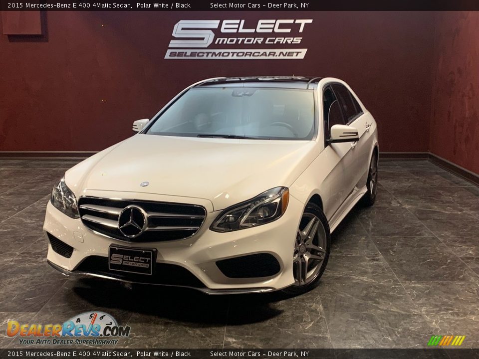 2015 Mercedes-Benz E 400 4Matic Sedan Polar White / Black Photo #1