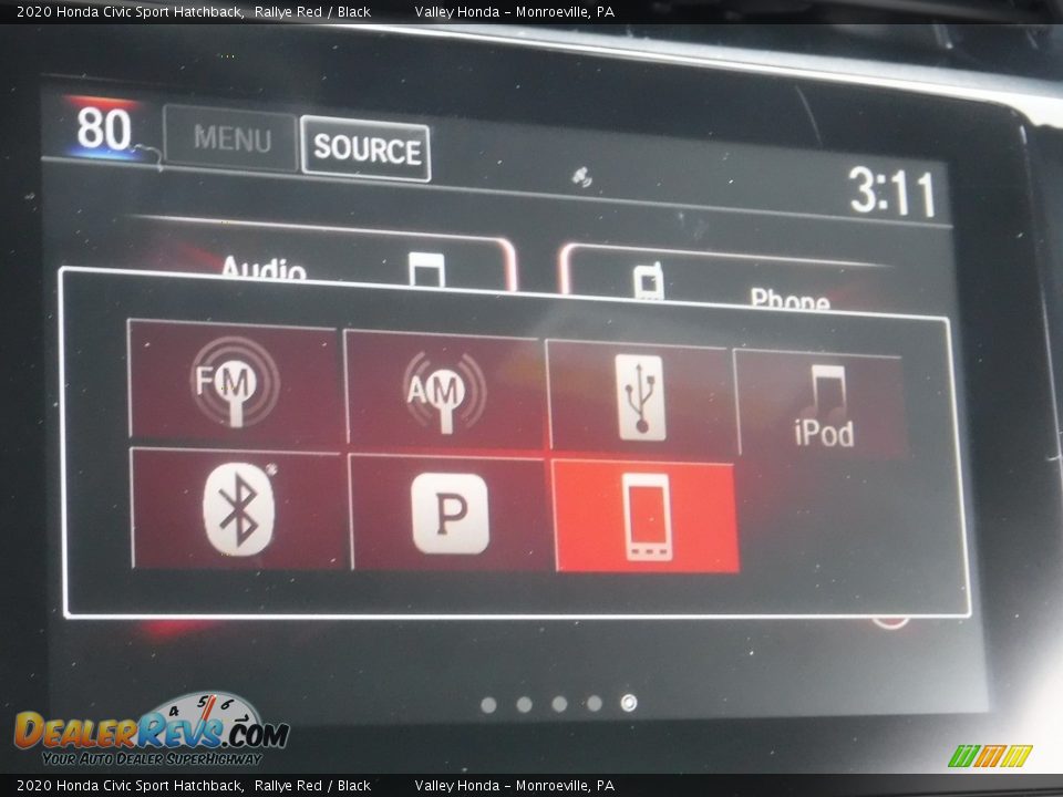 2020 Honda Civic Sport Hatchback Rallye Red / Black Photo #17