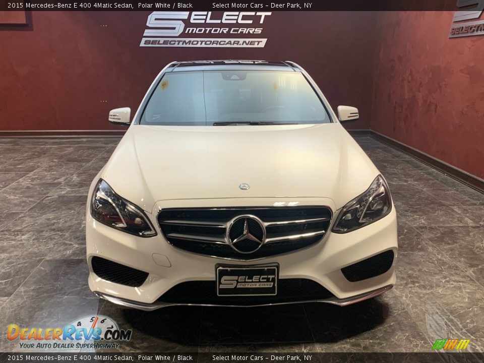 2015 Mercedes-Benz E 400 4Matic Sedan Polar White / Black Photo #2