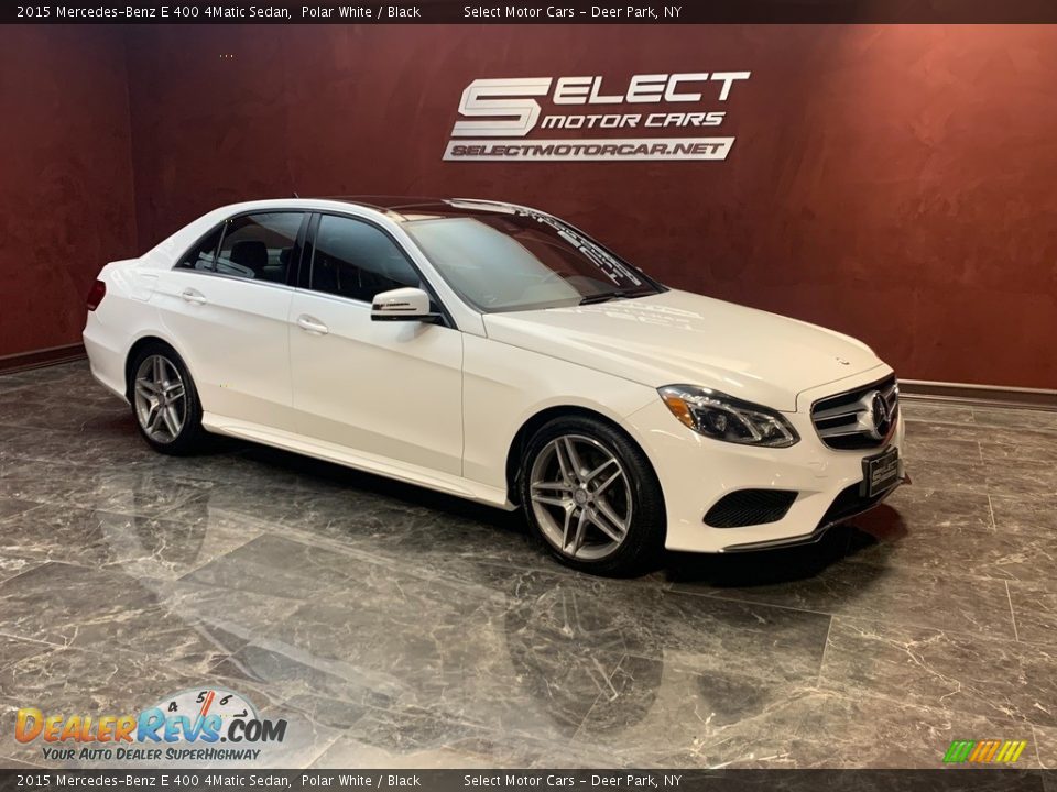 2015 Mercedes-Benz E 400 4Matic Sedan Polar White / Black Photo #3