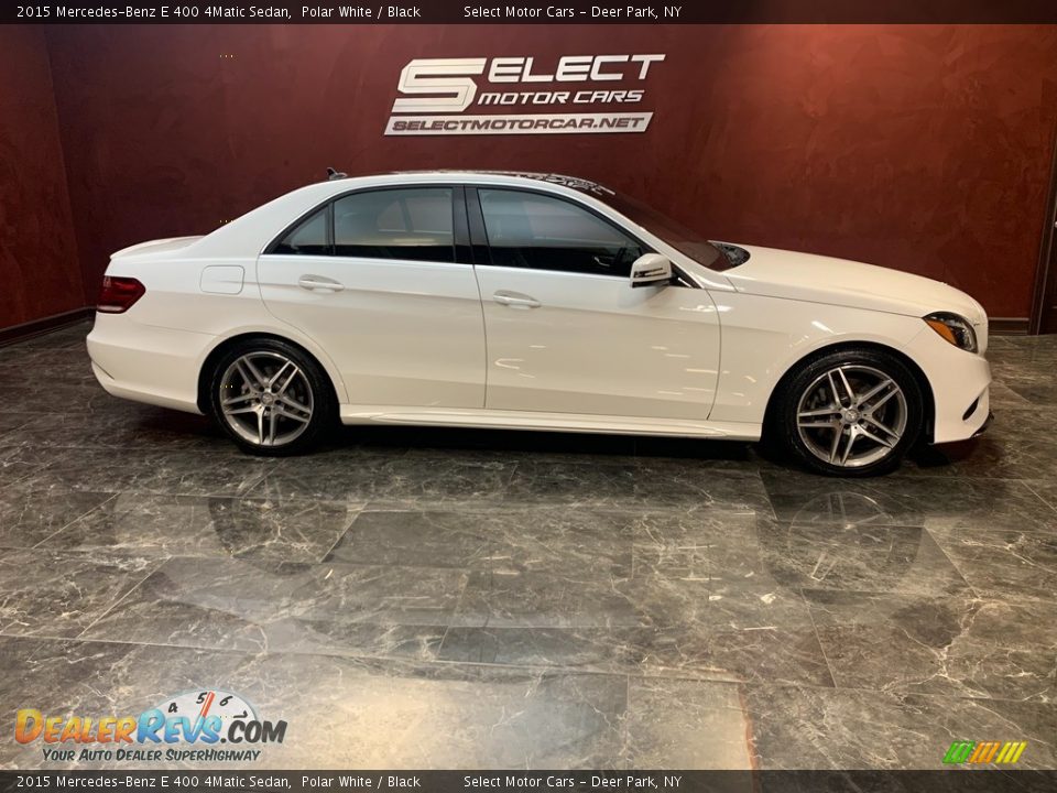 2015 Mercedes-Benz E 400 4Matic Sedan Polar White / Black Photo #4