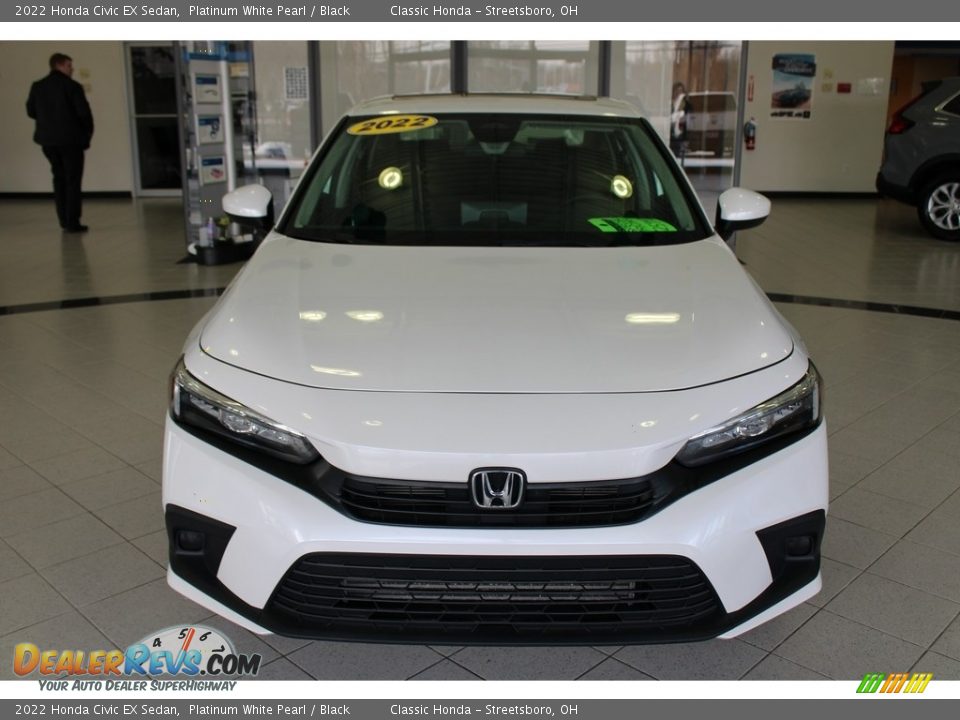2022 Honda Civic EX Sedan Platinum White Pearl / Black Photo #2