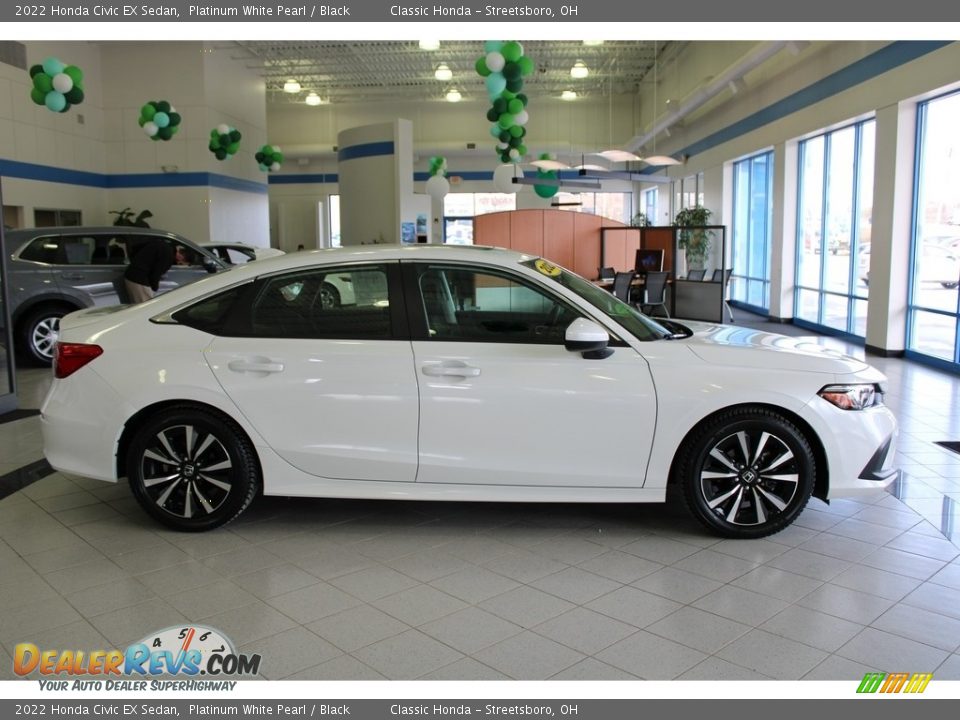 2022 Honda Civic EX Sedan Platinum White Pearl / Black Photo #4
