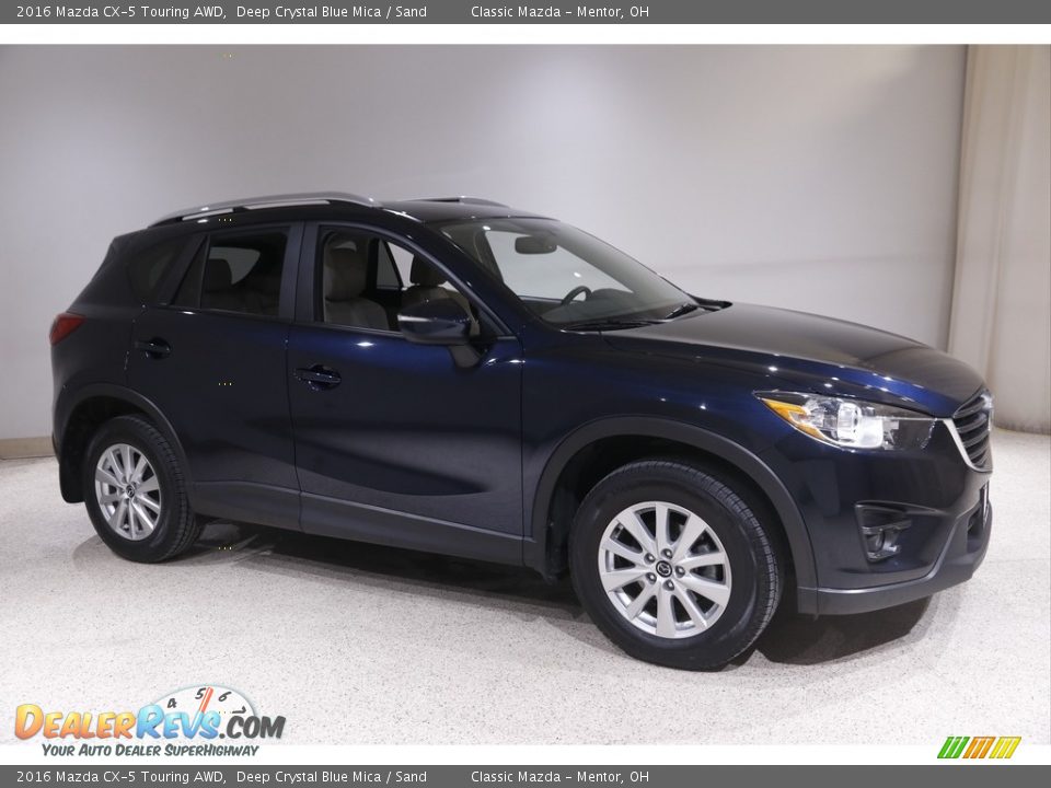 2016 Mazda CX-5 Touring AWD Deep Crystal Blue Mica / Sand Photo #1
