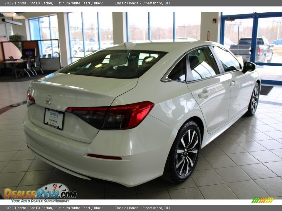 2022 Honda Civic EX Sedan Platinum White Pearl / Black Photo #7