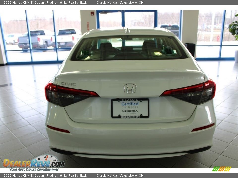 2022 Honda Civic EX Sedan Platinum White Pearl / Black Photo #8