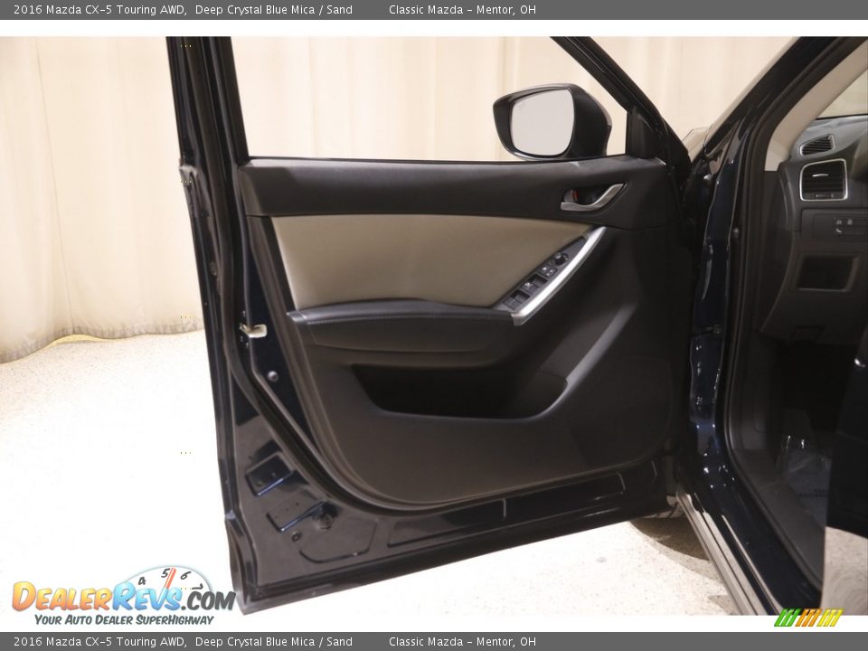 2016 Mazda CX-5 Touring AWD Deep Crystal Blue Mica / Sand Photo #4