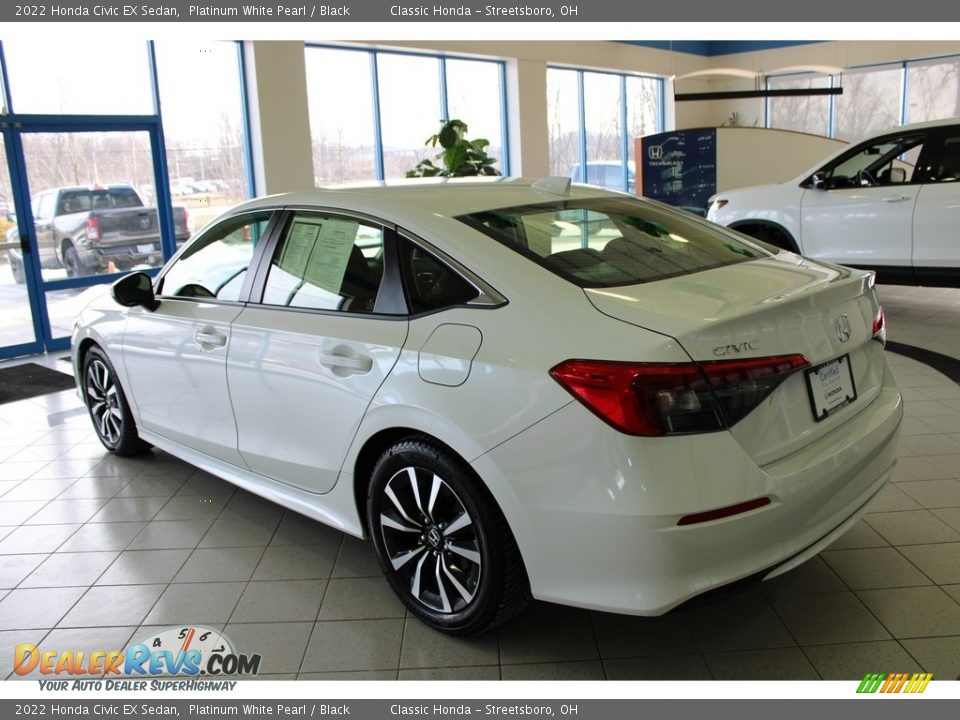 2022 Honda Civic EX Sedan Platinum White Pearl / Black Photo #9