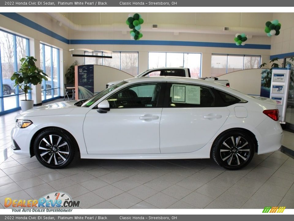 2022 Honda Civic EX Sedan Platinum White Pearl / Black Photo #10