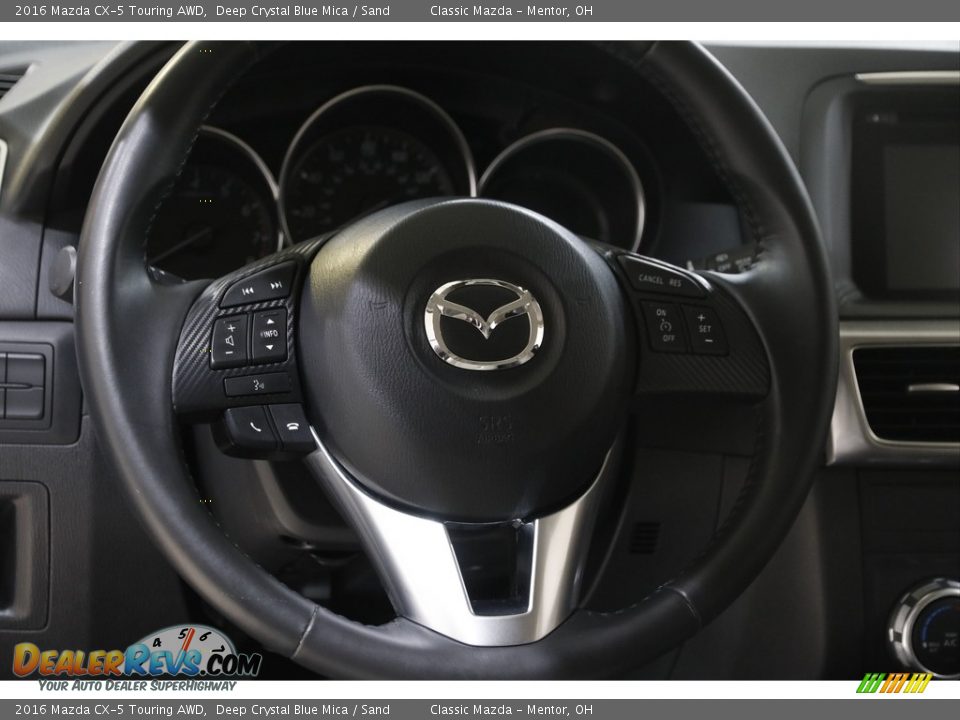 2016 Mazda CX-5 Touring AWD Deep Crystal Blue Mica / Sand Photo #7