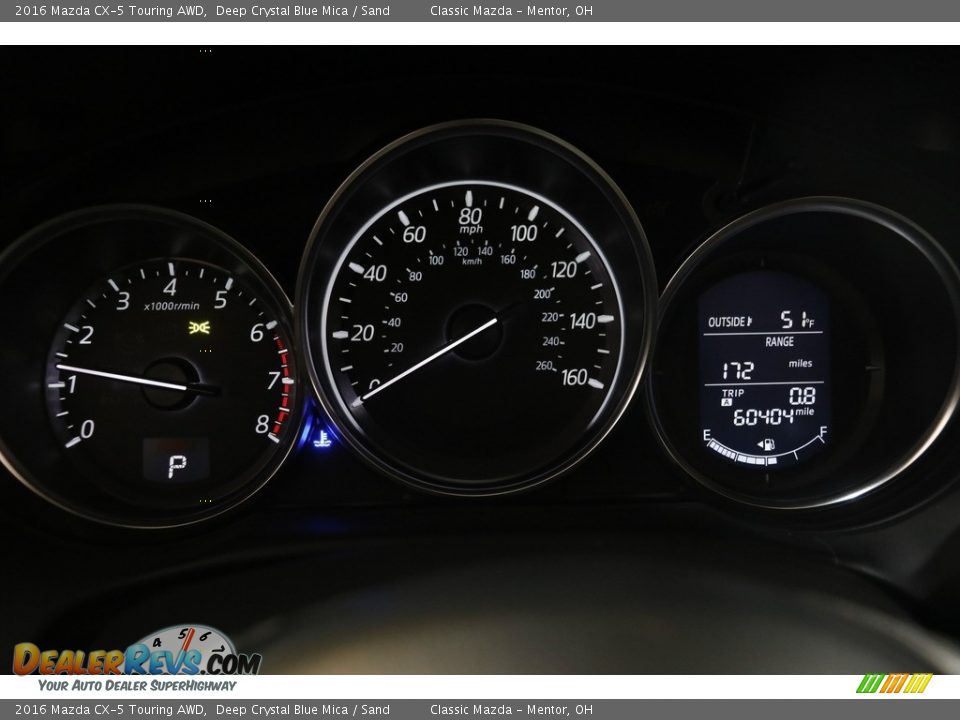 2016 Mazda CX-5 Touring AWD Deep Crystal Blue Mica / Sand Photo #8