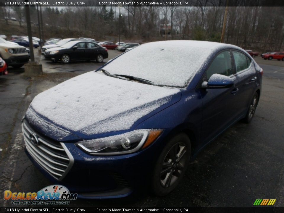 2018 Hyundai Elantra SEL Electric Blue / Gray Photo #1