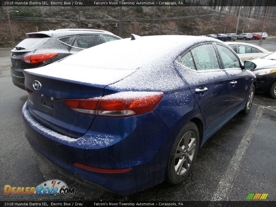 2018 Hyundai Elantra SEL Electric Blue / Gray Photo #4