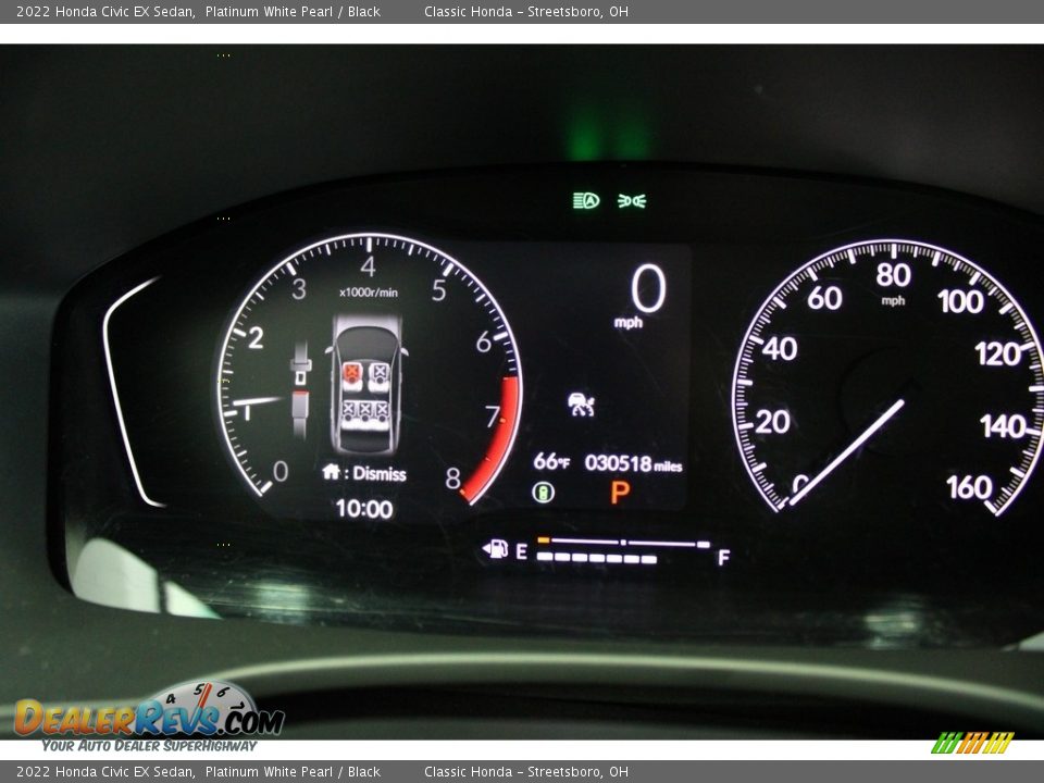 2022 Honda Civic EX Sedan Platinum White Pearl / Black Photo #33