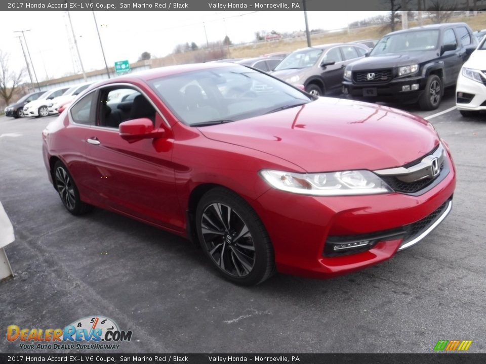 2017 Honda Accord EX-L V6 Coupe San Marino Red / Black Photo #6