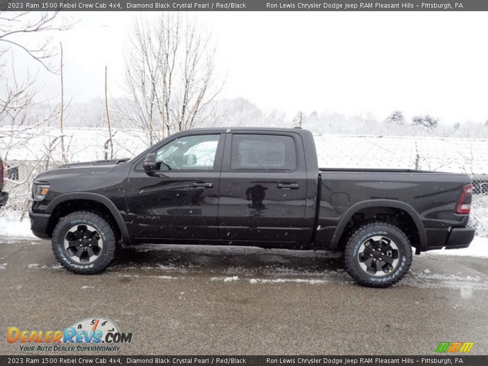 Diamond Black Crystal Pearl 2023 Ram 1500 Rebel Crew Cab 4x4 Photo #3