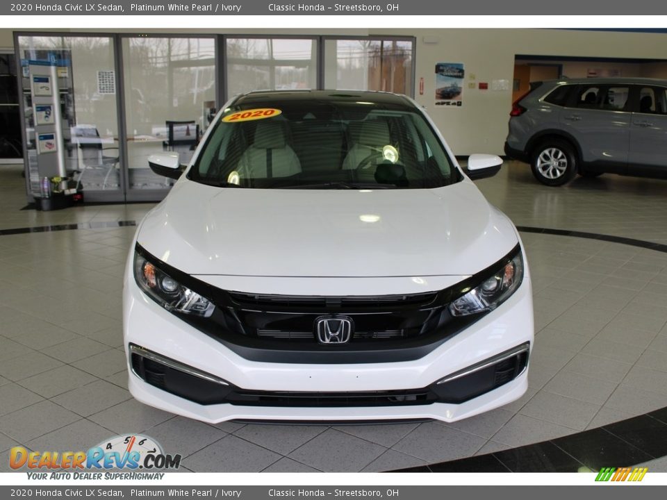 2020 Honda Civic LX Sedan Platinum White Pearl / Ivory Photo #2