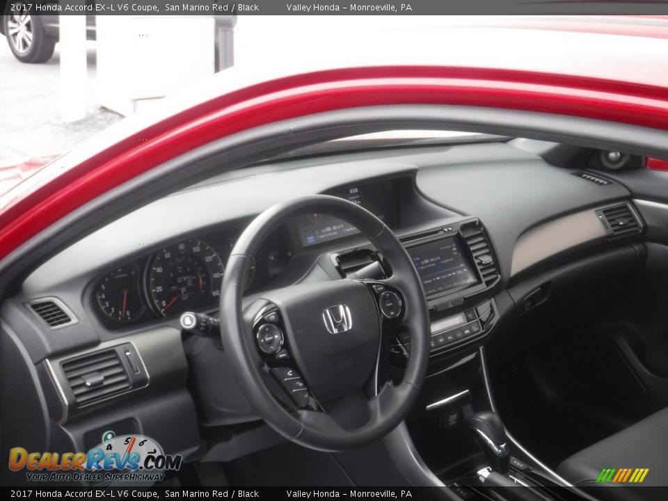 2017 Honda Accord EX-L V6 Coupe San Marino Red / Black Photo #12