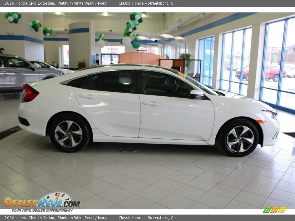 2020 Honda Civic LX Sedan Platinum White Pearl / Ivory Photo #6