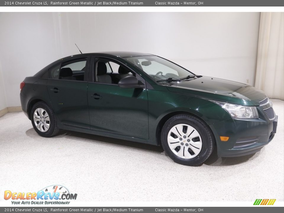 2014 Chevrolet Cruze LS Rainforest Green Metallic / Jet Black/Medium Titanium Photo #1