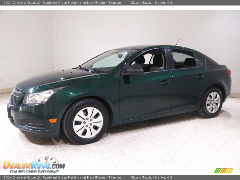 2014 Chevrolet Cruze LS Rainforest Green Metallic / Jet Black/Medium Titanium Photo #3