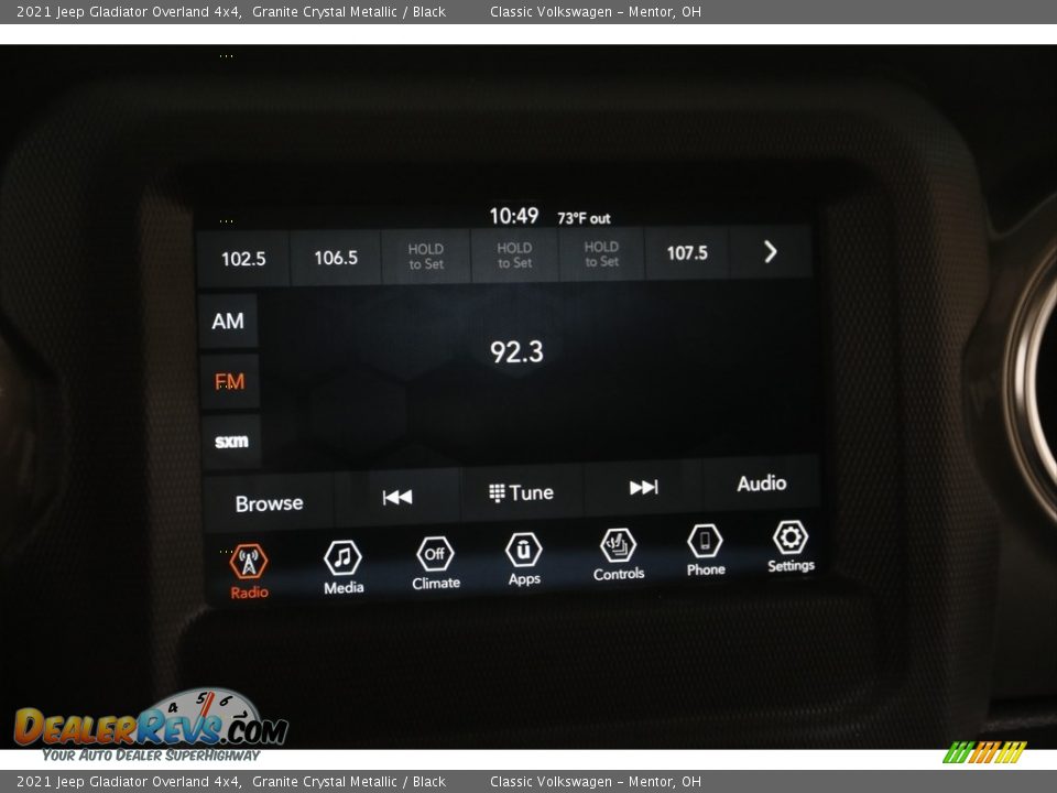 2021 Jeep Gladiator Overland 4x4 Granite Crystal Metallic / Black Photo #11