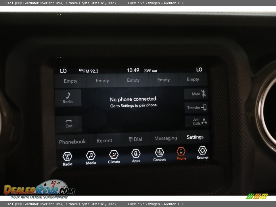 2021 Jeep Gladiator Overland 4x4 Granite Crystal Metallic / Black Photo #14