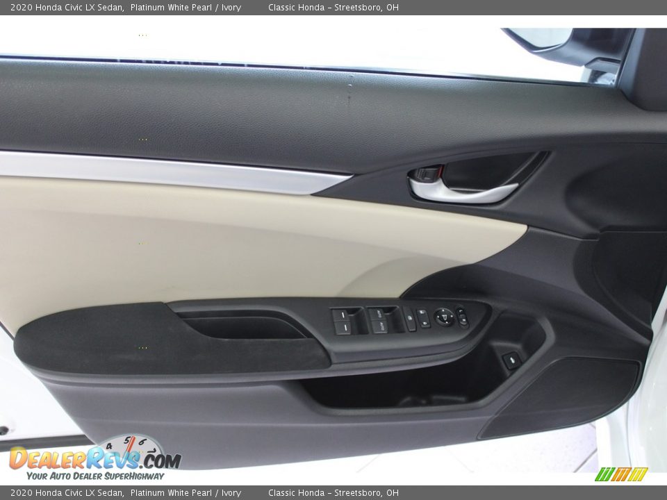 2020 Honda Civic LX Sedan Platinum White Pearl / Ivory Photo #14