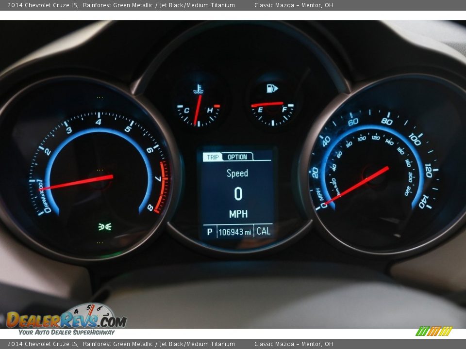 2014 Chevrolet Cruze LS Rainforest Green Metallic / Jet Black/Medium Titanium Photo #8