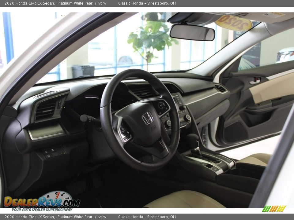 2020 Honda Civic LX Sedan Platinum White Pearl / Ivory Photo #15