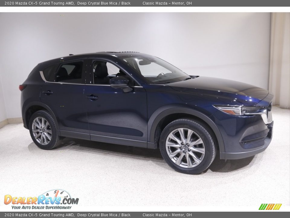 2020 Mazda CX-5 Grand Touring AWD Deep Crystal Blue Mica / Black Photo #1