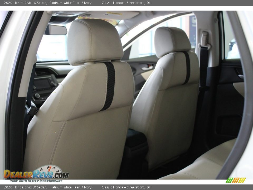 2020 Honda Civic LX Sedan Platinum White Pearl / Ivory Photo #28
